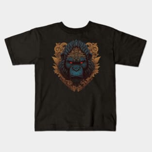 Gorilla decorated with Javanese ornaments Kids T-Shirt